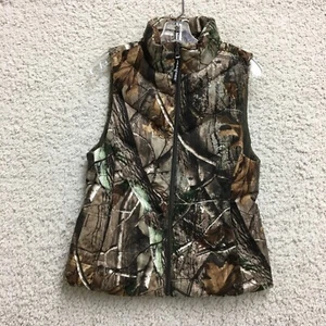 Realtree Vest Jacket Small Adult Brown Camo Full Zip Reversible Hunting Womens S - Picture 1 of 12