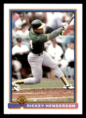 -GR- 1991 Bowman - #213 Rickey Henderson *Free Shipping* Athletics - Image 1 of 2