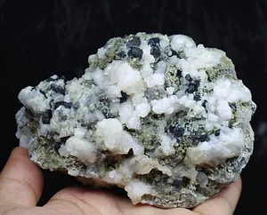 1.57 lb Natural tower shape calcite crystal specularite Mineral Specimens - Picture 1 of 7