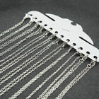 12pcs Cable Necklace Chains Jewellery Making Silver Plated Clasps Lobster 18“