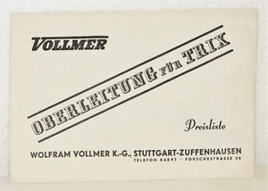 Vollmer - Guía para lista de precios Trix - Imagen 1 de 1