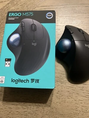 NEW LOGITECH ERGO M575 WIRELESS TRACKBALL COLOR: BLACK 910-005869 - Image 1 of 4