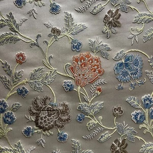 Woven Jacquard Floral Fabric, 54" Wide for Upholstery Window Craft, Sold by Yard - Picture 1 of 8