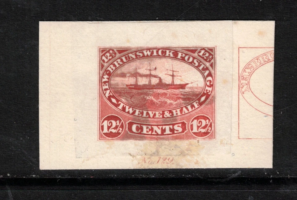 New Brunswick #10DP Very Fine Goodall Compound Die Proof In Brownish Red - Image 1 of 1