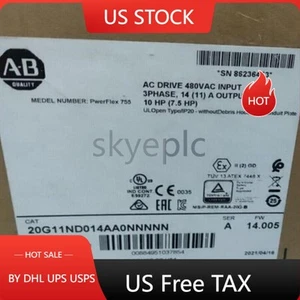NEW AB 20G11ND014AA0NNNNN PowerFlex 755 AC Free Fast Ship US Free Tax - Afbeelding 1 van 5
