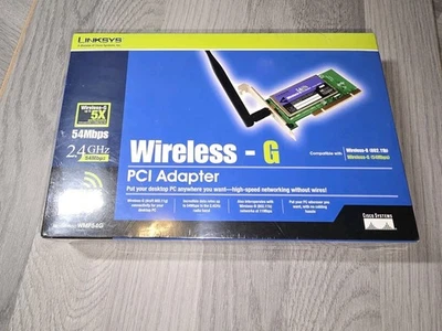 NEW Linksys WMP54G Wireless G PCI 32Bit Wi-Fi Adapter - WMP54G-UK - New Sealed - Image 1 of 4