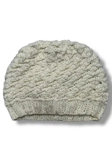 H&M Crema Grueso Tejido Gorro Sombrero Holgado Suave Acrílico Invierno Cálido Acogedor Estilo - Imagen 1 de 5