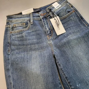 Judy Blue Los Angeles High Waist Boyfriend Distressed Ankle Jeans Size 0/24 - Picture 1 of 10