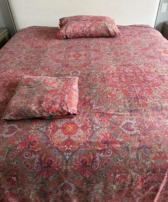 Ralph Lauren Galahad King Fitted & Flat Sheet Set 1 Queen Pillowcase Rare *note - Image 1 of 4