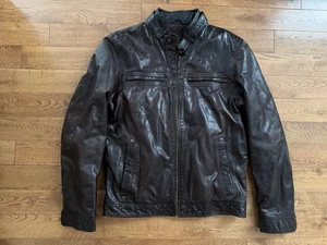 Black Rivet Leather Jacket Men’s S - Picture 1 of 8