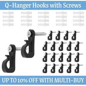 Q-Hanger Hooks Screw-In for Outdoor/Indoor String Lights & Planter Holder 20pcs - Picture 1 of 12