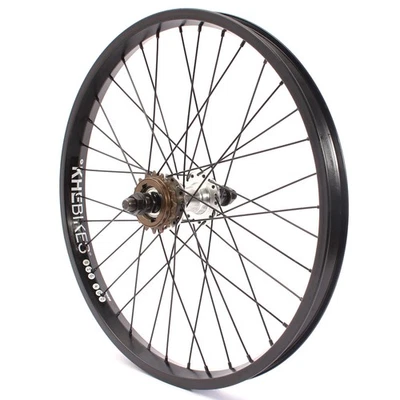 BMX Hinterrad 36 Loch 14mm KHE Aluminium Felge BIG400 schwarz 16 Zähne Ritzel - Bild 1 von 4