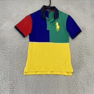 Polo Ralph Lauren Shirt Boys Small Big Pony Color Block Preppy Retro - Picture 1 of 11