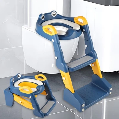 2in1 Toddler Potty Training Toilet Seat Foldable Potty Seat w/Steps Ladder Stool - Image 1 of 4