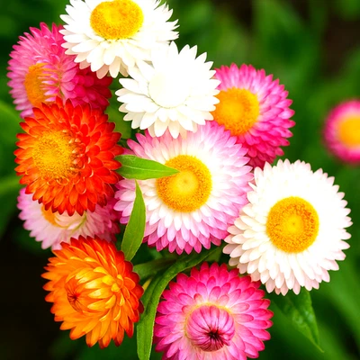 STRAWFLOWER 50+ SEEDS 🌼 HEIRLOOM EVERLASTING • CUT/DRIED BLOOMS • FREE SHIPPING - Image 1 of 4