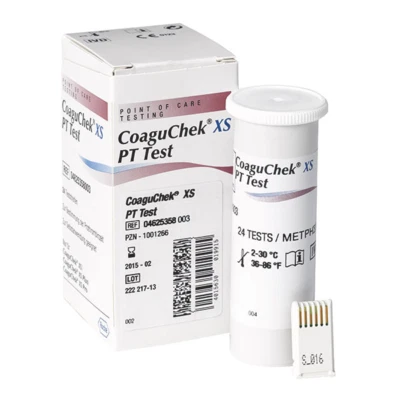 CoaguChek XS- PT-Test | 24 Teste | PZN 00146910 | Verfall: 28.02.2026