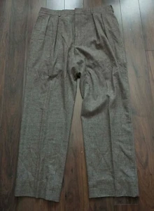 Ralph Lauren Pants Virgin Wool Size 35x30 Made in Italy Houndstooth **23g0701p - Picture 1 of 10