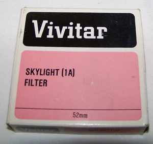 Gebrauchter Vivitar Skylight (1A) 52mm Objektivfilter Made in Japan mit Handbuch in Box - Bild 1 von 3