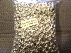 Rose Beads Silver Acrylic 8mm 1000 count EC - Picture 1 of 2