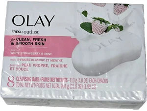 8 barras limpiadoras Olay Fresh Outlast blancas de fresa y menta de 4 oz cada una - Imagen 1 de 1