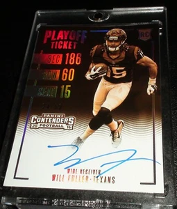 Will Fuller Rookie Autograph, Contenders Sepia Playoff Ticket /99, Notre Dame - Picture 1 of 12
