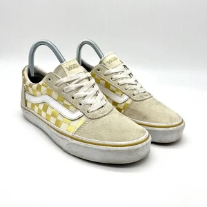 Scarpe da skate Vans Ward basse a scacchiera sneakers casual oro bianco 6,5 - Foto 1 di 10