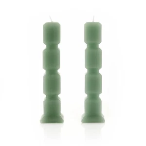 Hestia Set of 2 Sage Cube Candles - Home Décor - Perfect For Gifting - Picture 1 of 2
