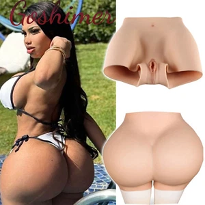 Silicone Hip Shaping Pants Thicken Butt Fake Vagina Sexy Butt Hip Up Enhancer - Picture 1 of 11
