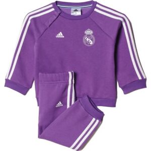 ADIDAS REAL MADRID [size 68 / 74 / 80] BABY JOGGING SUIT TRACKSUIT PURPLE NEW & ORIGINAL PACKAGING