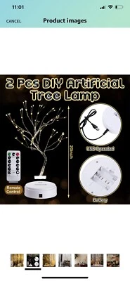 LED Twig Birch Table Tree Lights Up Christmas Branch Lamp Desktop Dinner Lights - Image 1 of 2
