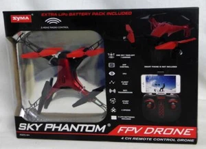 Sky Phantom FPV Drone 4 CH Remote Control Syma Extra LiPo Battery Pack New - Picture 1 of 5
