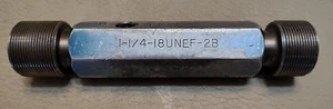 1 1/4 18 UNEF 2B MEDIDOR ENCHUFE ROSCA 1.25 GO NO GO PD'S = 1.2139 & 1.2202 - Imagen 1 de 3