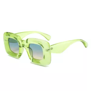 Cute Square Inflated Sunglasses Retro Trendy Chunky Thick Frame Funny Glasses - Picture 1 of 29