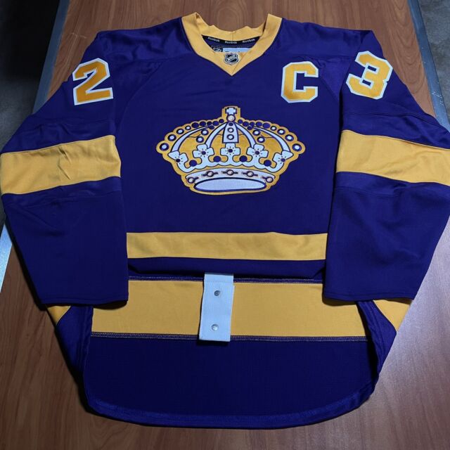 Athletic Knit (AK) H550CA-LAS953C New Adult Los Angeles Kings Third Purple Hockey Jersey XX-Large