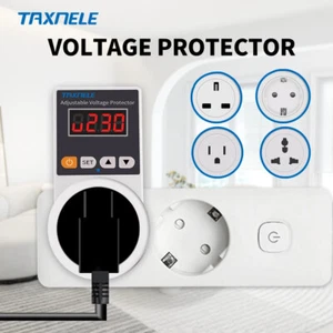 Automatic Voltage Protector Socket AC 220-V Adjustable 16A Power Surge Protector - Picture 1 of 10