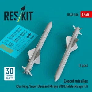 Exocet Missiles (2 pcs) Scale 1:48 RS48-0506 for Helicopter / Aircraft Model Kit - Picture 1 of 3