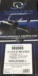 Michigan Wheel Vortex 3 Blade 14-1/4x 21P Propeller 992005 - Bild 1 von 2