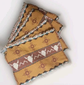 Southwestern Longhorn Tischsets 4er Set unbenutzt Tischplatte Dekor Esszimmer Zubehör - Bild 1 von 7