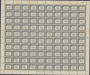 GALAPAGOS ISLANDS ECUADOR 1936 SC# 340 FULL PAGE OF 100 MNH MAP - Picture 1 of 2