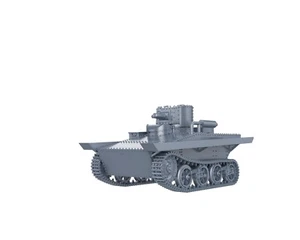 INTERWAR BRITISH - M 1931 Vickers Carden Loyd Amphibious 1/56 1/72 1/87 1/100 3D - Picture 1 of 5