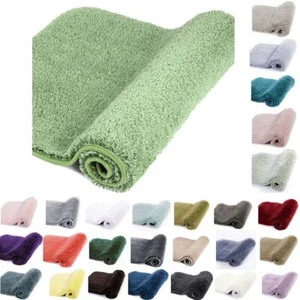 Soft Microfiber Shaggy NonSlip Bath Mat for Bathroom Thick Plush Water Absorbent - Picture 1 of 321