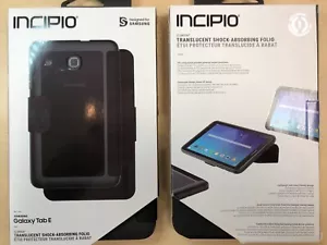 Incipio Clarion Folio Shock Case for Samsung Galaxy Tab E 8.0 - Black - Picture 1 of 4