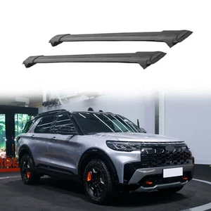 2Pcs Black Roof Rail Rack Side Rail Cargo Bar Fits for Ford Explorer 2024 - Picture 1 of 5
