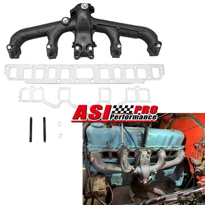 Exhaust Manifold w/ Gasket For 81-90 Jeep Wrangler Cherokee Wagoneer J7'J10,4.2L Foto 1 de 4