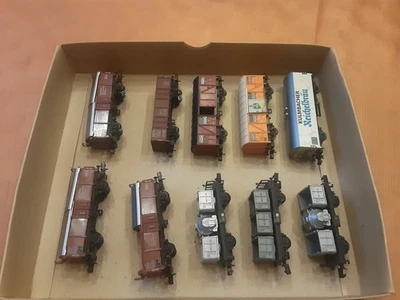 Spur N Konvolut Güterwagen 10 Stück von Arnold, Fleischmann, u.a. - Bild 1 von 3