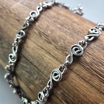 Pulsera/Collar 24/8.25" Acero 316 Cadena Texturizada Antigua Símbolo Musical Foto 1 de 4