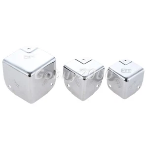 1/4pcs Protector Metal Corner Brackets Angle Brace Protector Trunk Box Stylish - Picture 1 of 14