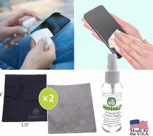 Cell Phone iPhone Screen Cleaner Pump Spray 1.7oz includes 2 Microfiber Cloths - Picture 1 of 7