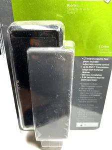 Heath Zenith Wireless Doorbell Black & Gray, 3 Chimes, 150' Range, Wireless - Picture 1 of 3