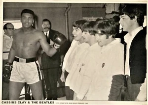 Cassius Clay & The Beatles Vintage Poster 23.5 x 33 - Picture 1 of 1